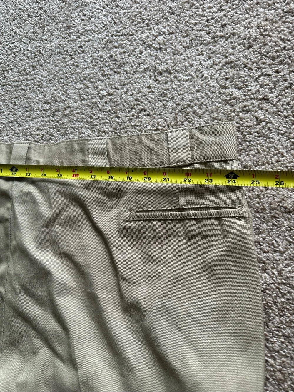 Dickies Loose Fit Khaki Workwear Twill Shorts Men's 41 Cotton Blend W941DHC